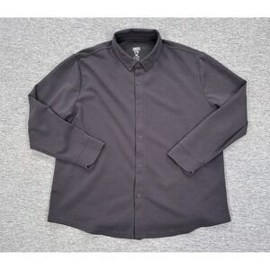 Under 510 Shirt Mens XL Gray Performance Stretch Long Sleeve Button Up City